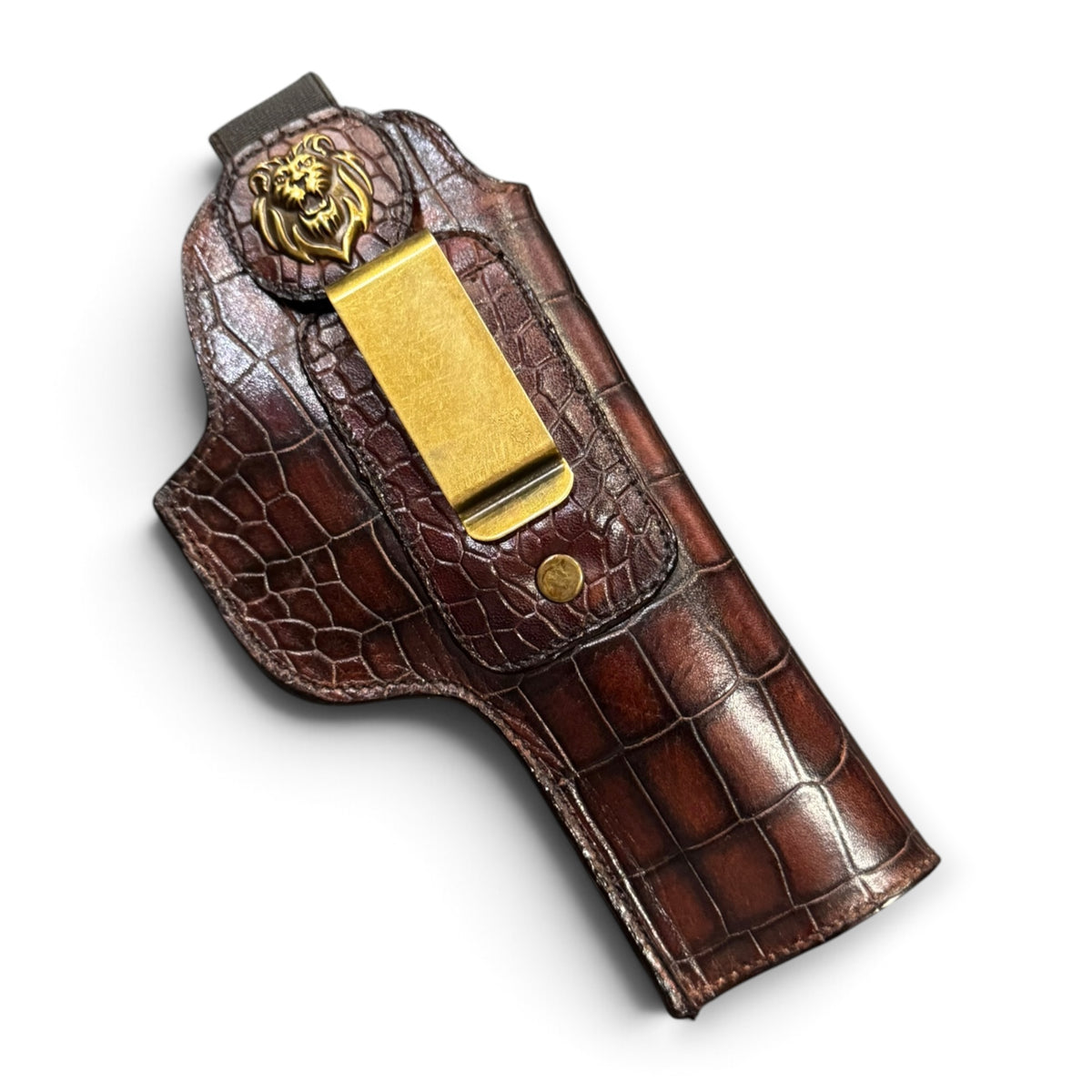 1911 IWB PREMIUM CROCO LEATHER HOLSTER | BROWN