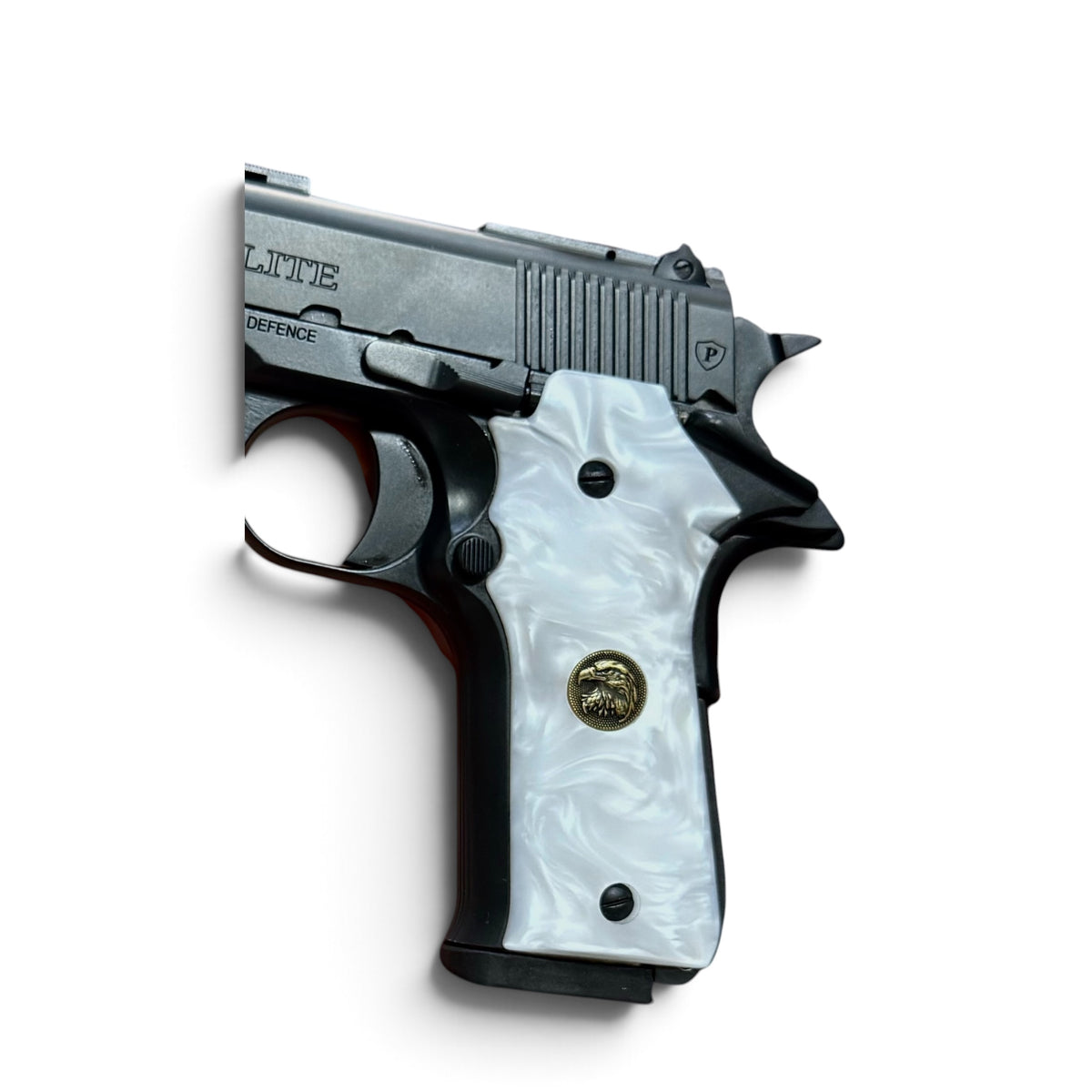 MSD ELITE | MSD SUPER | STALLION E-32 PEARL WHITE FALCON LOGO