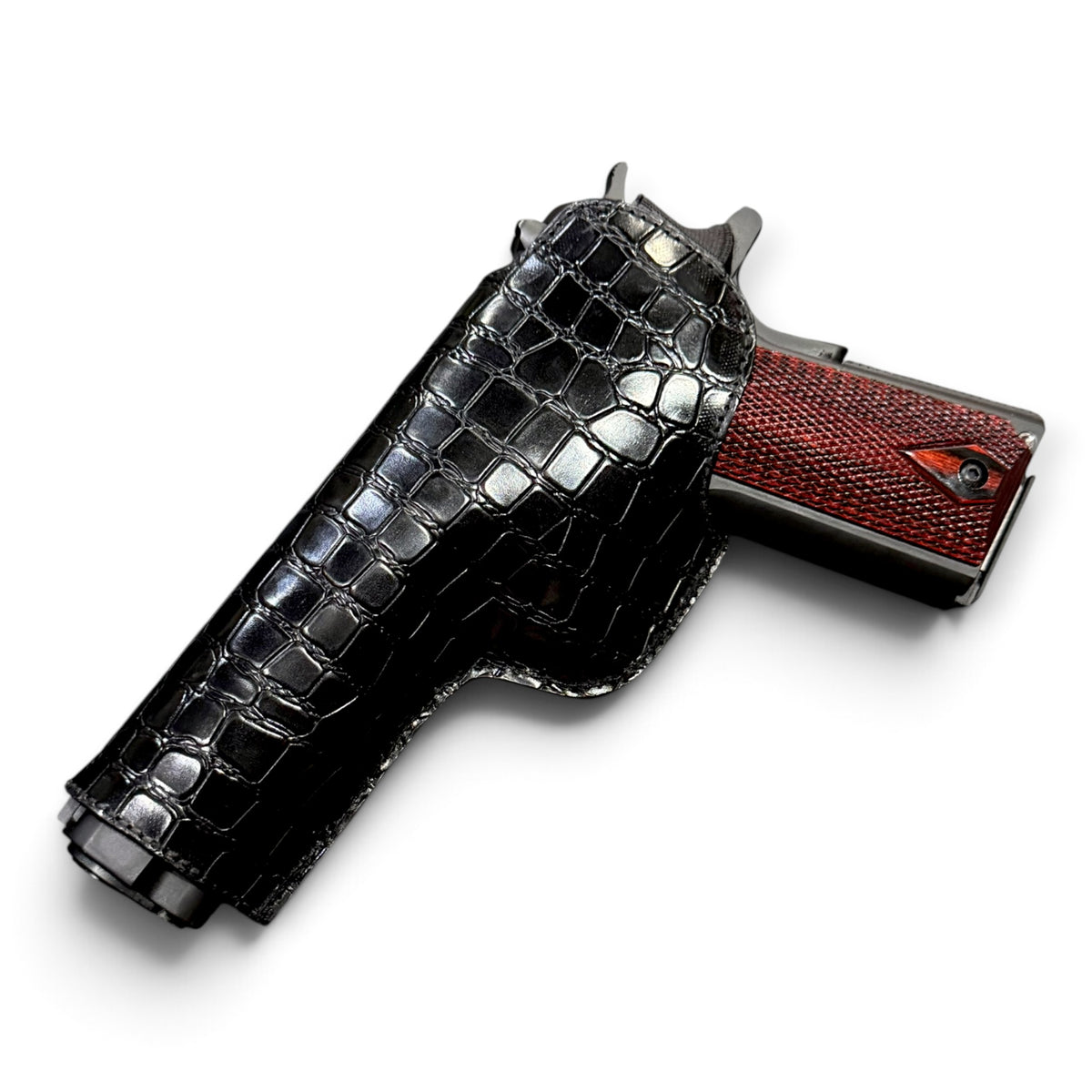 1911 IWB PREMIUM CROCO LEATHER HOLSTER | BLACK