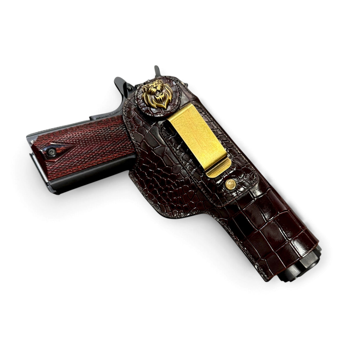 1911 IWB PREMIUM CROCO LEATHER HOLSTER | WINE