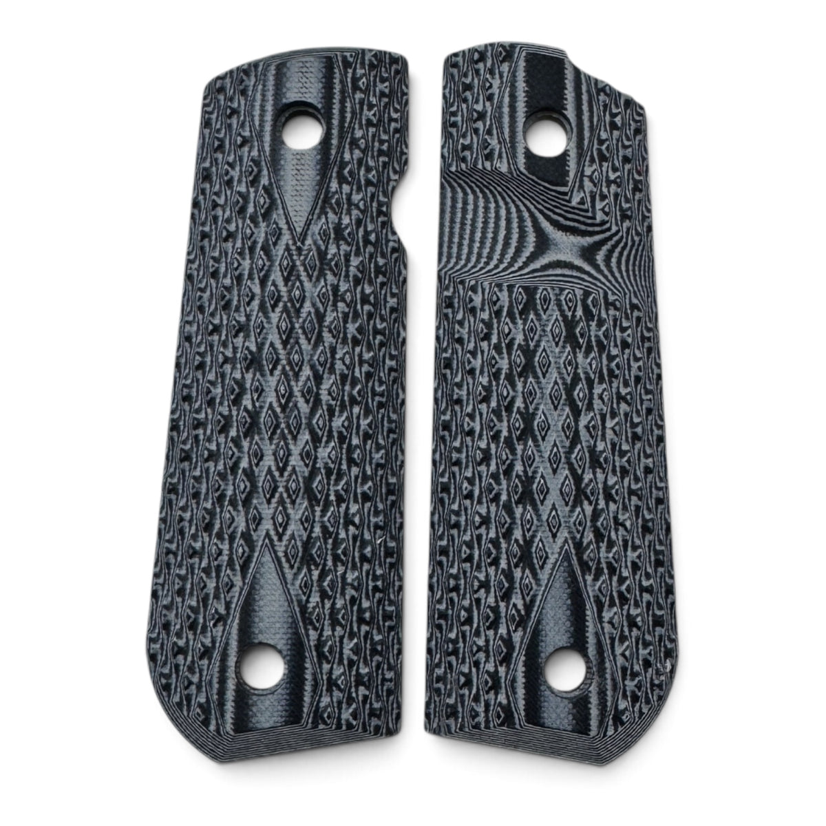 1911 DIAMOND CHECKERED EXTENDED THUMB ROUND BOTTOM