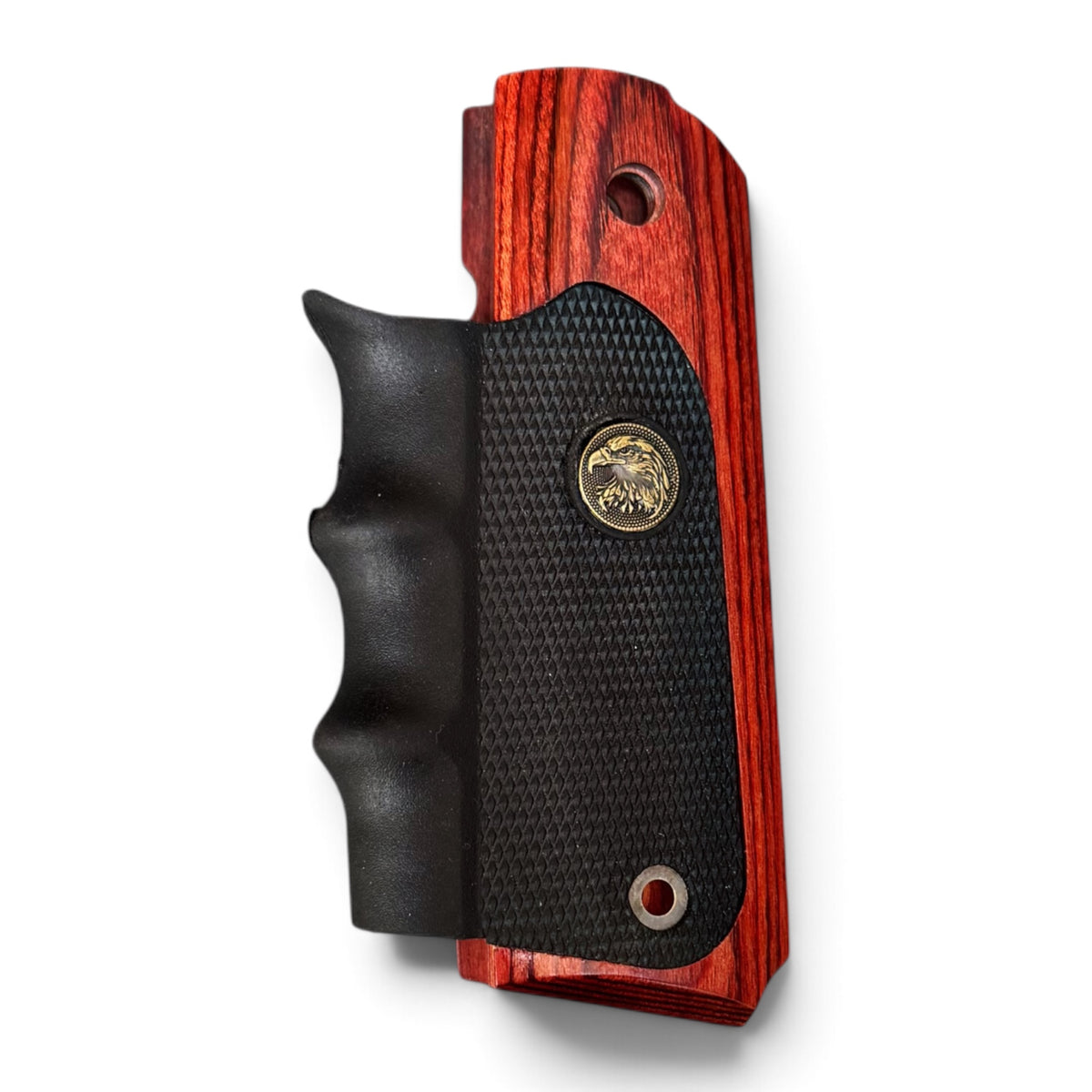 1911 RUBBER FINGER WOODEN GRIP