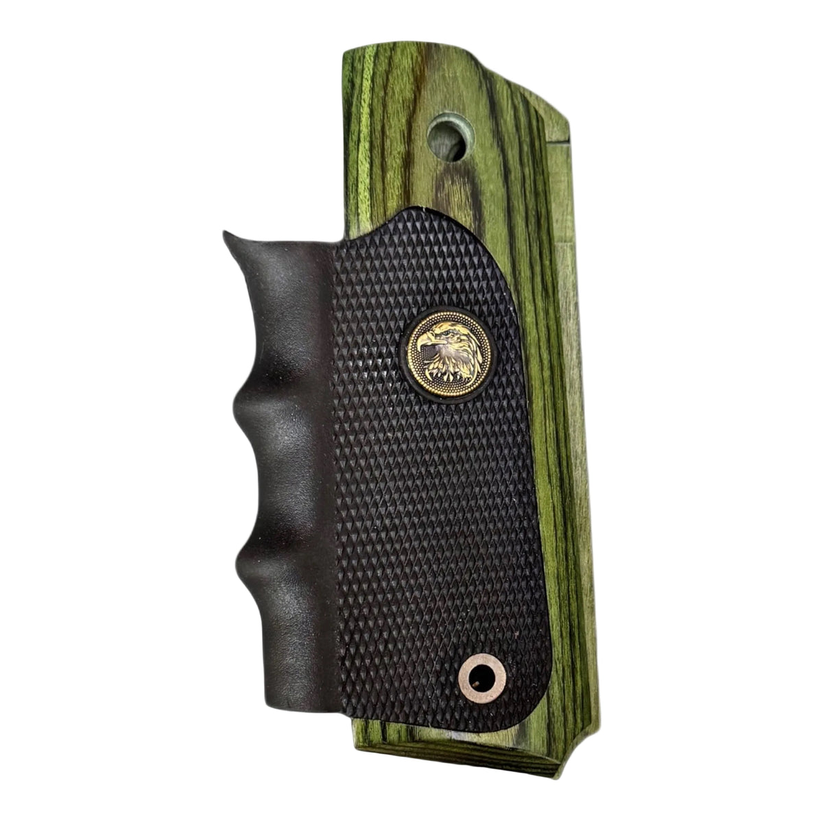 1911 RUBBER FINGER WOODEN GRIP