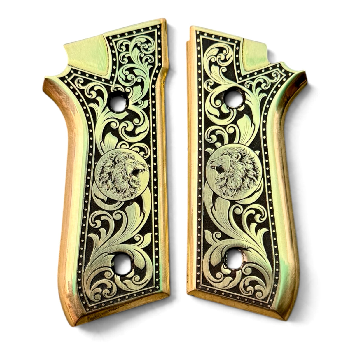 .380 PT58 HC PLUS TAURUS FLORAL LION BRASS