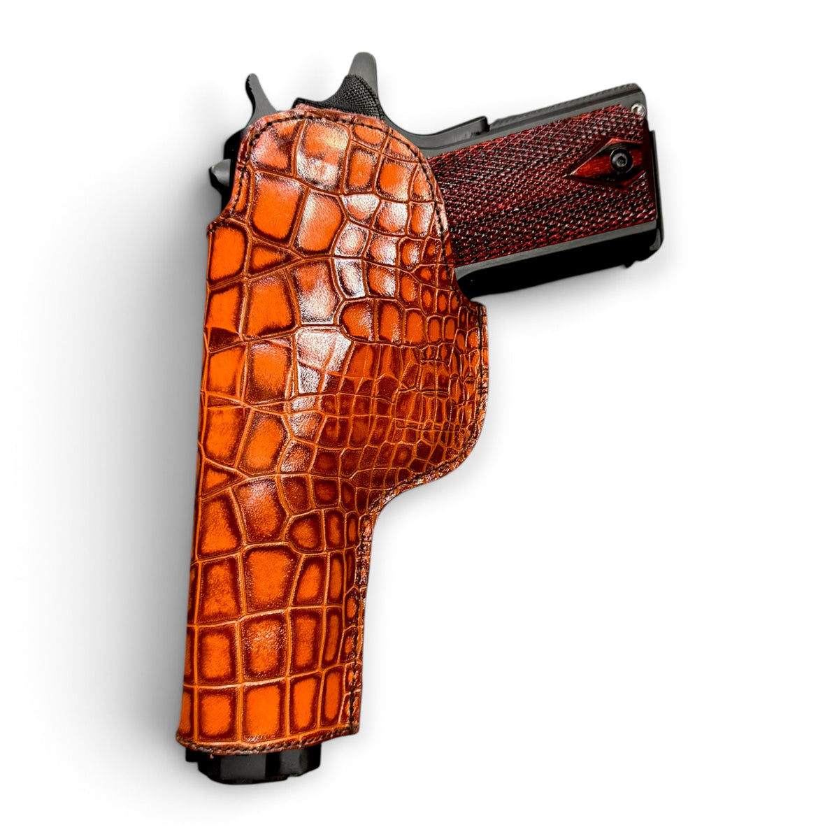 1911 IWB PREMIUM CROCO LEATHER HOLSTER | TAN