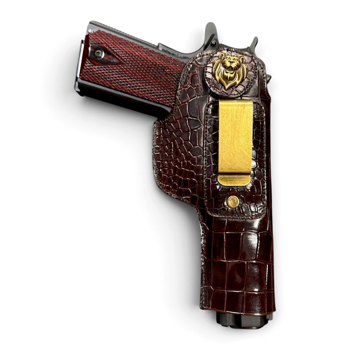 1911 IWB PREMIUM CROCO LEATHER HOLSTER | WINE
