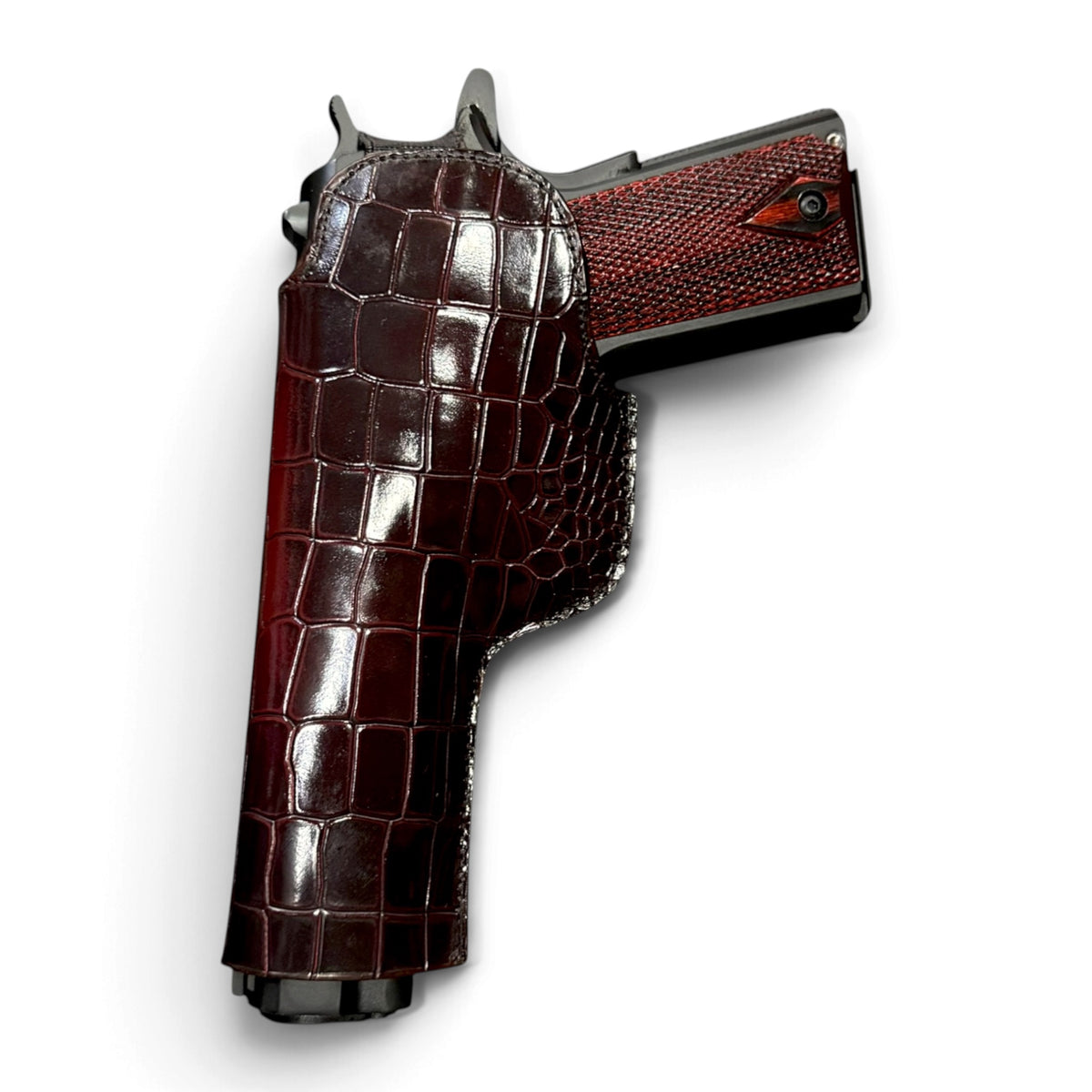 1911 IWB PREMIUM CROCO LEATHER HOLSTER | WINE