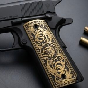 1911 Golden Falcon Engraving Grip