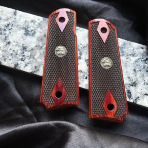 1911 Rosewood Diamond Checkered Grip