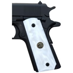 1911 Pearl White Grip | Falcon Logo
